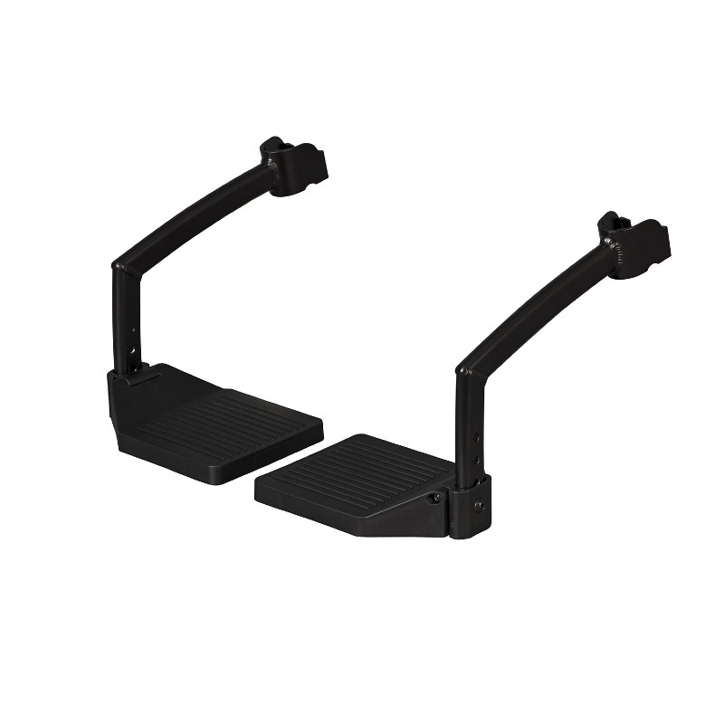 Rollz Motion Matte Black Adjustable Footrest Set